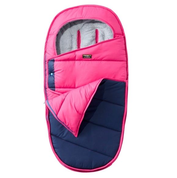 L.L.BEAN -NWT Pink Hi-Pile Fleece Lined Baby Snow Bunting Berry Pink Nav… - Picture 1 of 1